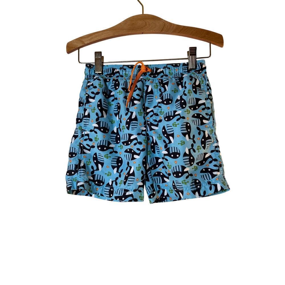KIKO & MAX Boy’s Whale Printed Swim Trunks / Size: 4T